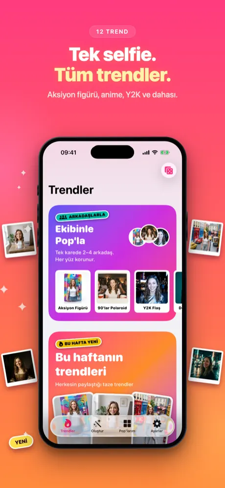 Koleksiyonlar ve 12 trendle Trendler sekmesi